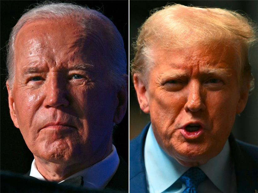Biden und Trump werden in zwei TV-Duellen gegeneinander antreten
