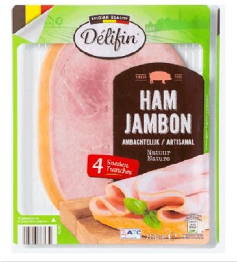 Traditioneller Schinken der Marke „Délifin“ könnte Salmonellen enthalten 