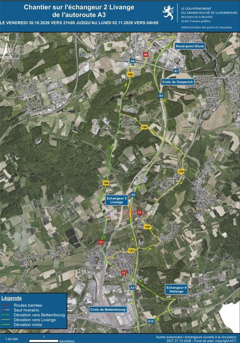A3 bei Livingen: Anschlussstelle am Wochenende komplett gesperrt A3 bei Livingen: Anschlussstelle am Wochenende komplett gesperrt
