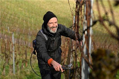 Laurent Rutili arbeitet seit 30 Jahren in den Weinbergen von „Domaine L&R Kox“

