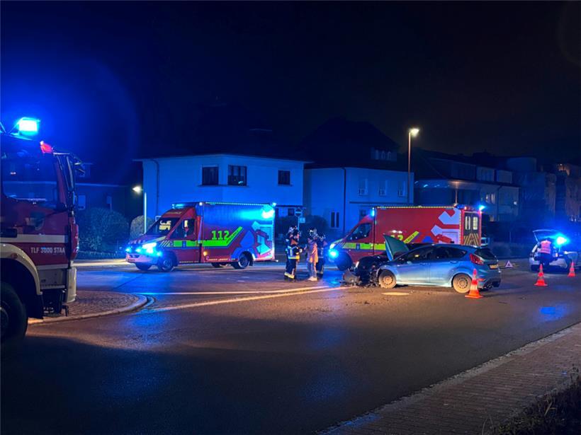 Unfall in Colmar-Berg: Zwei Autos stoßen zusammen, zwei Menschen verletzt 