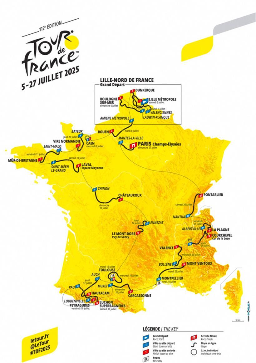 Streckenvorstellung in Paris: Die Tour 2025 garantiert ein Bergspektakel 