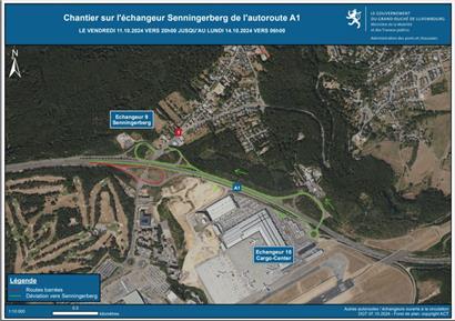 Ab Freitag: Ausfahrt nach Senningerberg auf der A1 in Richtung Trier gesperrt