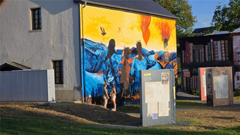 Gemeinde setzt mit Graffito ein Zeichen für die EU 