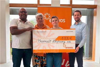 Enovos Luxembourg S.A. und Encevo Loisirs spenden 1.000 Euro für Trisomie21