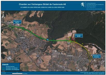 Anschlussstellen Bridel und Steinfort sind am Wochenende teilweise gesperrt