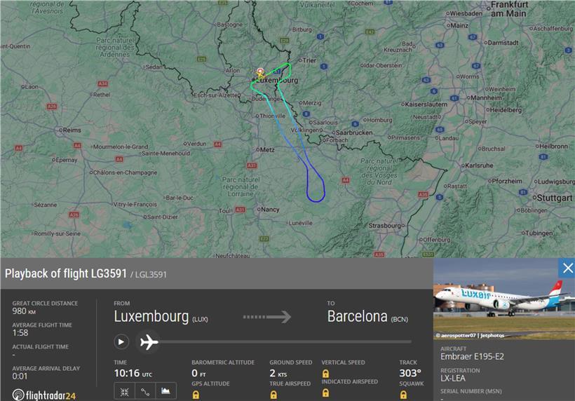 Luxair-Flug muss wegen „technischer Meldung“ umdrehen 