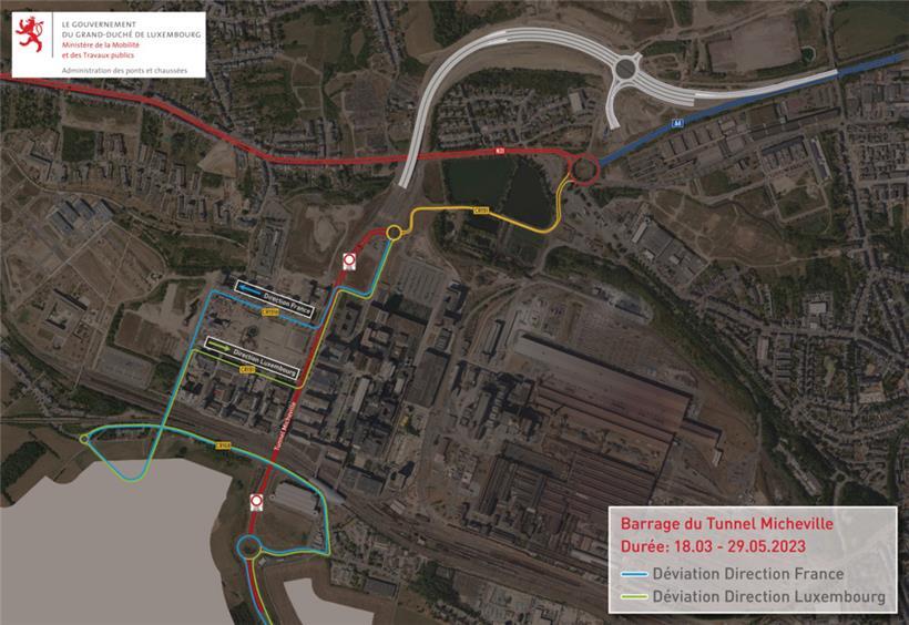Baustellen in Esch: Tunnel bis Ende Mai gesperrt, zusätzliche Probleme wegen Grand-rue-Baustelle 