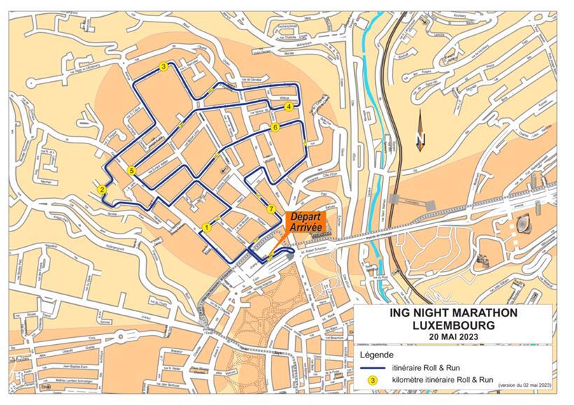 Der Streckenverlauf des „Roll & Run“
