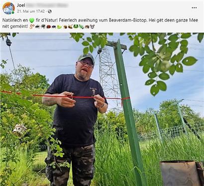 Joel Biwer führt auf Facebook den Einweihungsmarathon ad absurdum