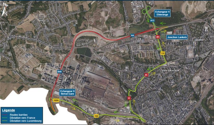 Straßensperrung: Micheville-Verbindung geht in nächste Bauphase über 