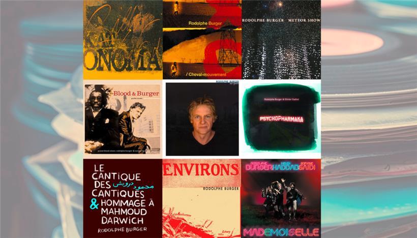 Discographie non exhaustive de Rodolphe Burger: „Billy The Kid“ (avec Kat Onoma, 1992), „Cheval Mouvement“ (1993), „Meteor Show“ (1998), „Blood & Burger“ (2002), „Psychopharmaka“ (2012), „Le cantique des cantiques & Hommage à Mahmoud Darwich“ (2014), „Good“ (2021), „Trio Mademoiselle“ (2023)
