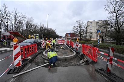 Start der Verbesserungsarbeiten am Zebrastreifen in Escher Boulevard G.-D. Charlotte