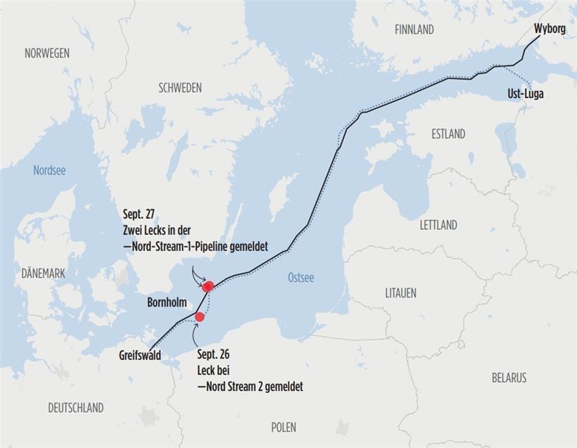 Von der Leyen hält Pipeline-Sabotage für möglich und droht Tätern 