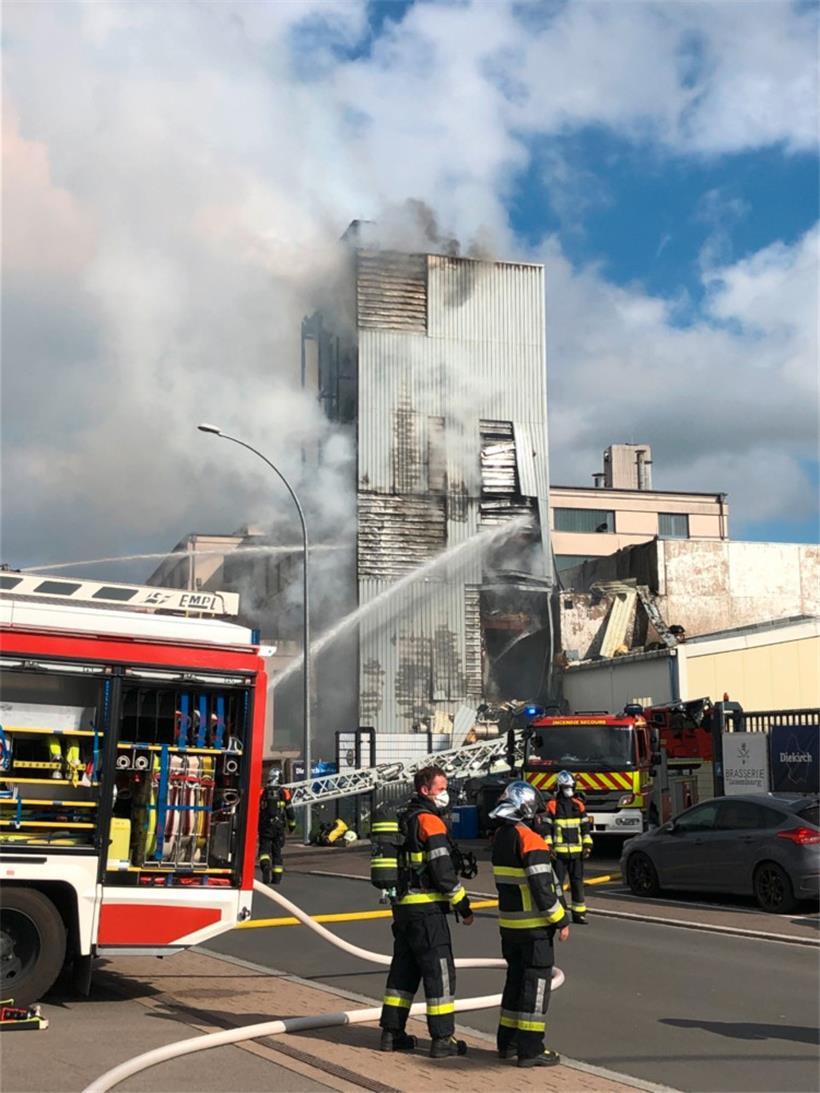 CGDIS bekämpft Großbrand in Diekircher Brauerei 