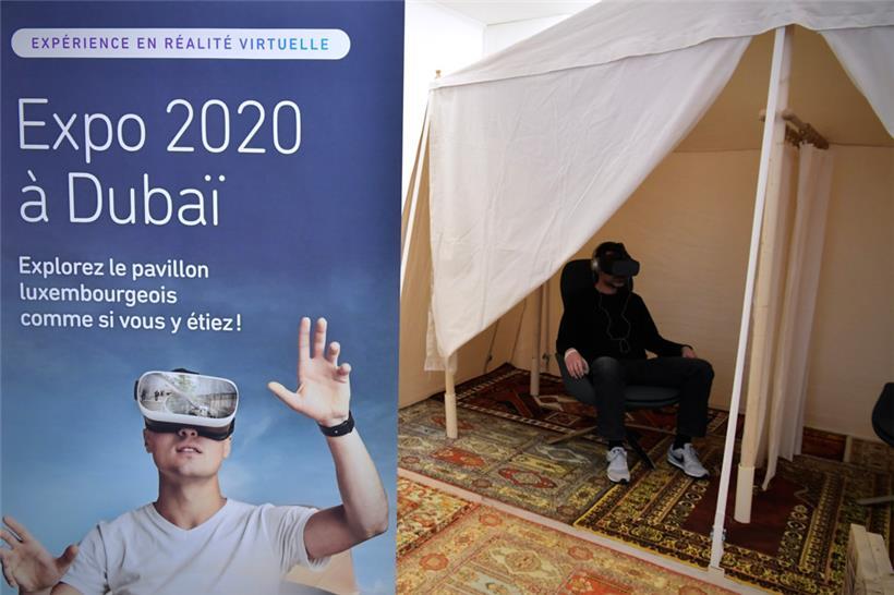 In Esch kann man eine virtuelle Reise durch den Luxemburger Expo-Pavillon machen 