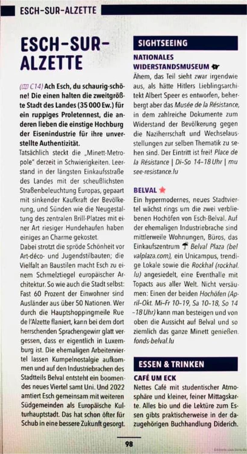 Reiseführer oder Klischeeblatt? Polemik um „Esch-Bashing“ im neuen Marco Polo  