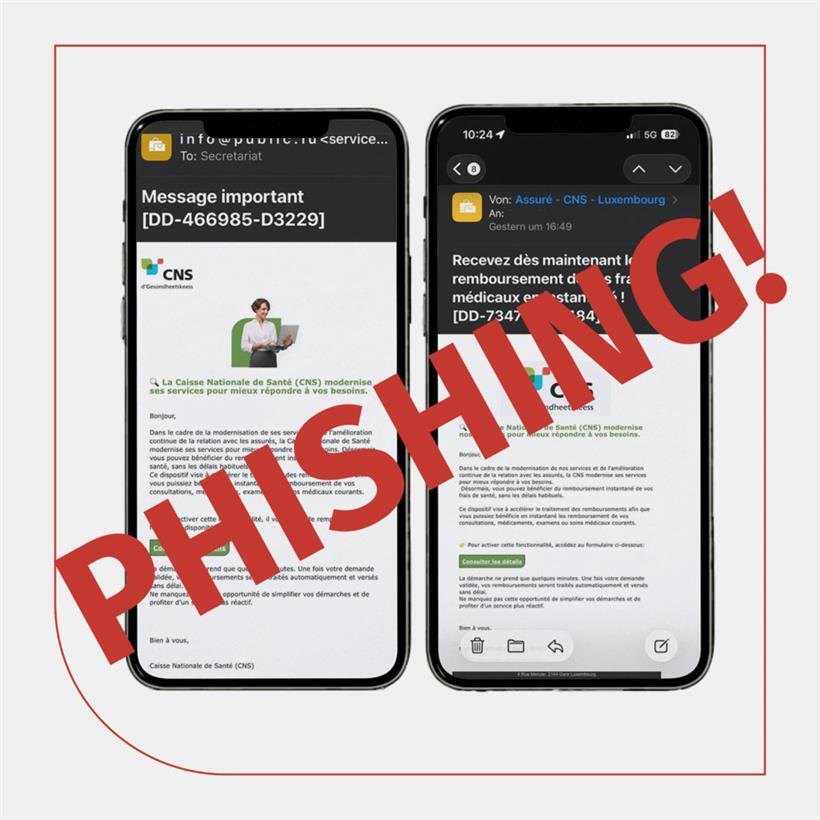 CNS warnt vor neuer Phishing-Welle per E-Mail 