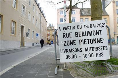 Rue Beaumont und ein Teil der rue des Capucins sind jetzt Fußgängerzone