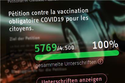 Petition gegen eine Impfpflicht sammelt in Rekordzeit die nötigen Unterschriften