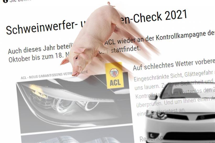 Kleiner Druckfehler macht tierisch Spaß: ACL bietet Kontrolle der „Schweinwerfer“ an 
