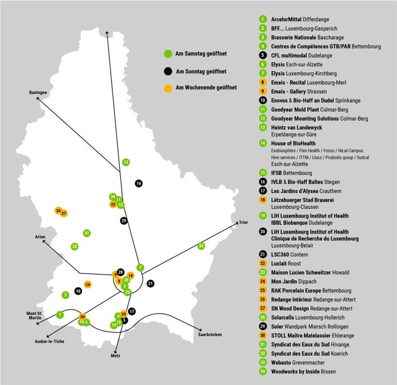 Rund 40 Betriebe und Institutionen zeigen sich an diesem Wochenende der Öffentlichkeit 