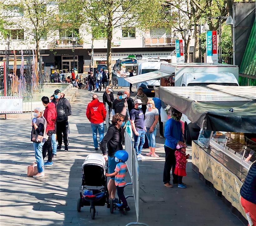 Wochenmarkt ohne „Wäschfrae-Gespréicher“ 