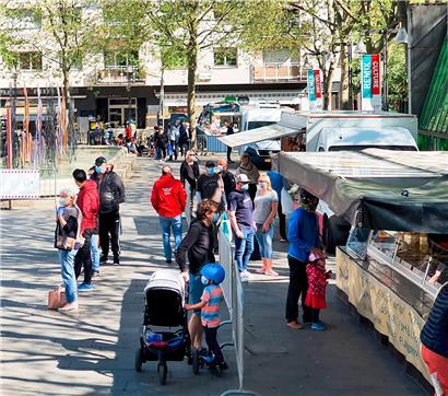 Wochenmarkt ohne „Wäschfrae-Gespréicher“