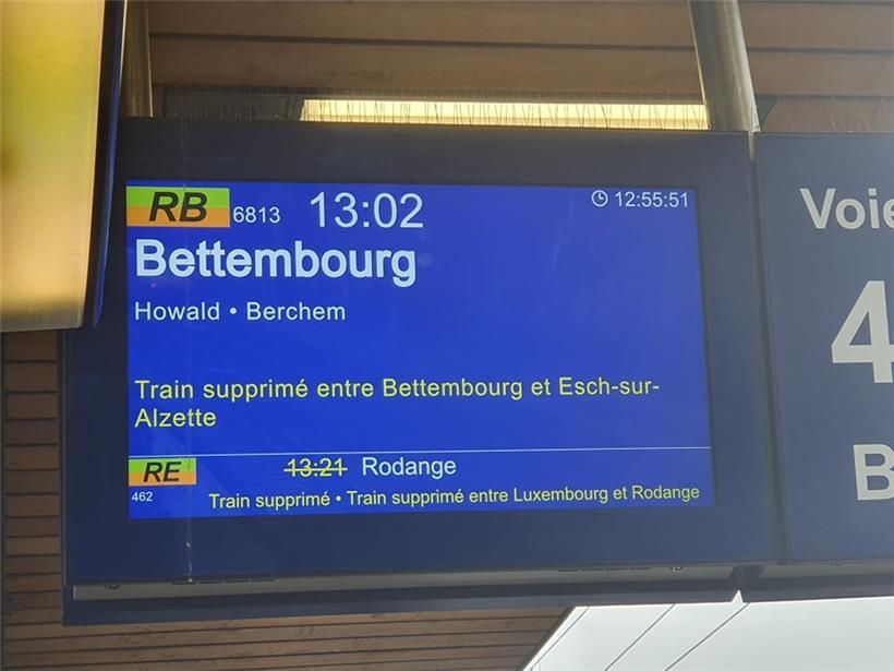 Bahnstrecke zwischen Bettemburg und Esch/Alzette ist wieder frei 