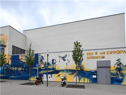 Düdelingen weiht partizipatives Graffiti-Werk an Sportzentrum ein