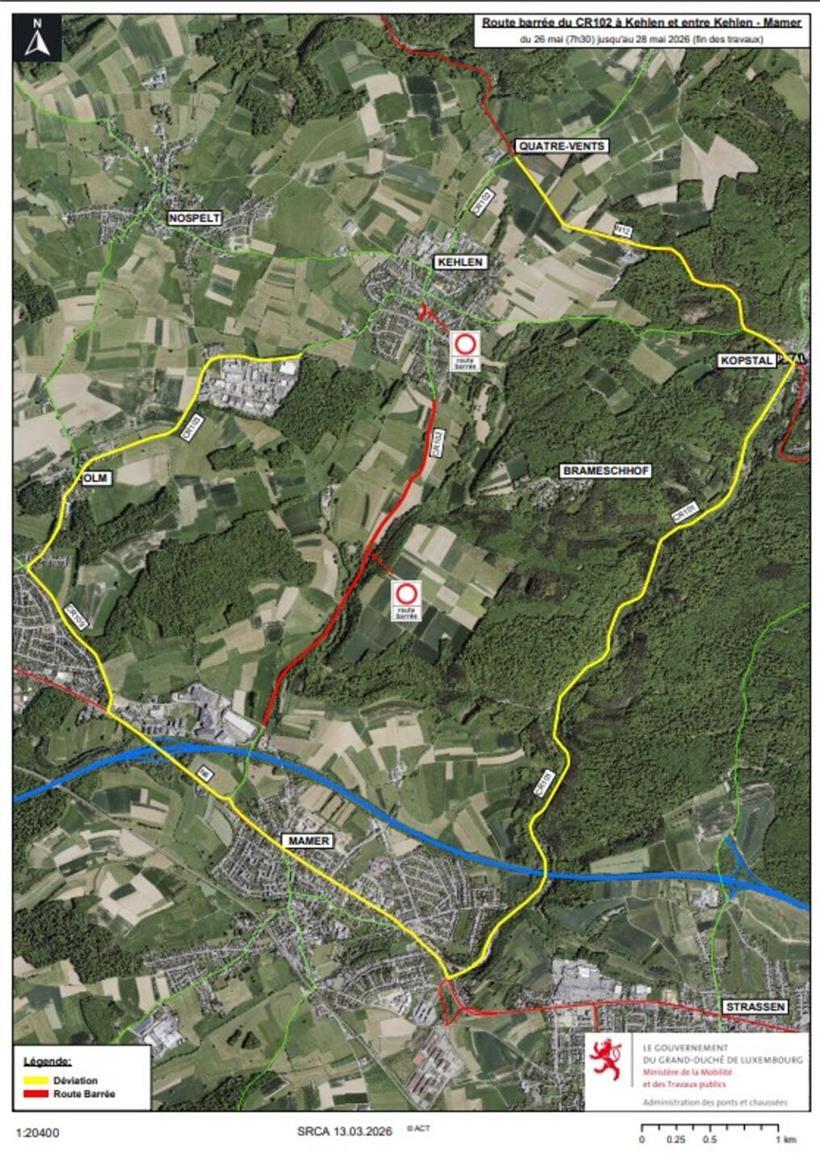 Straßenbauverwaltung sperrt N4d und CR102 für Sanierungsarbeiten 