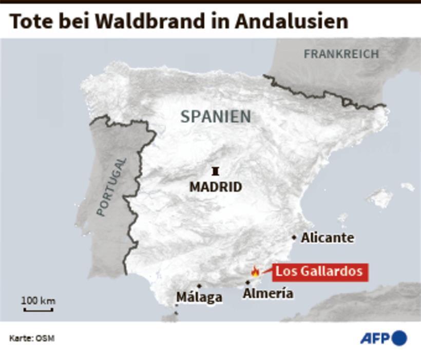 Ausbreitung von Waldbrand in Andalusien gestoppt 