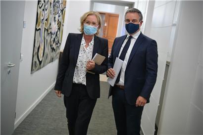 Bildungsminister Meisch und Gesundheitsministerin Lenert erklärten die neuen Maßnahmen im Schulwesen zur Rentrée 2021
