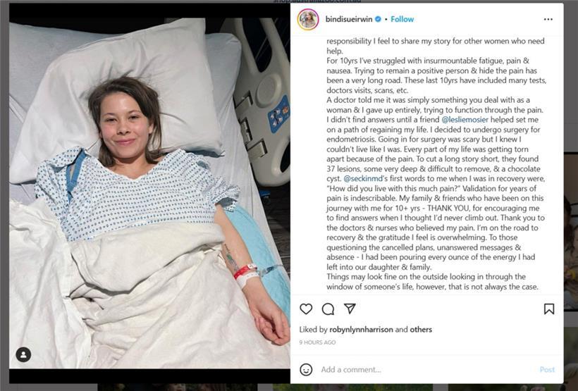 Bindi Irwin kämpft gegen das Stigma, das an der Krankheit haftet, an
