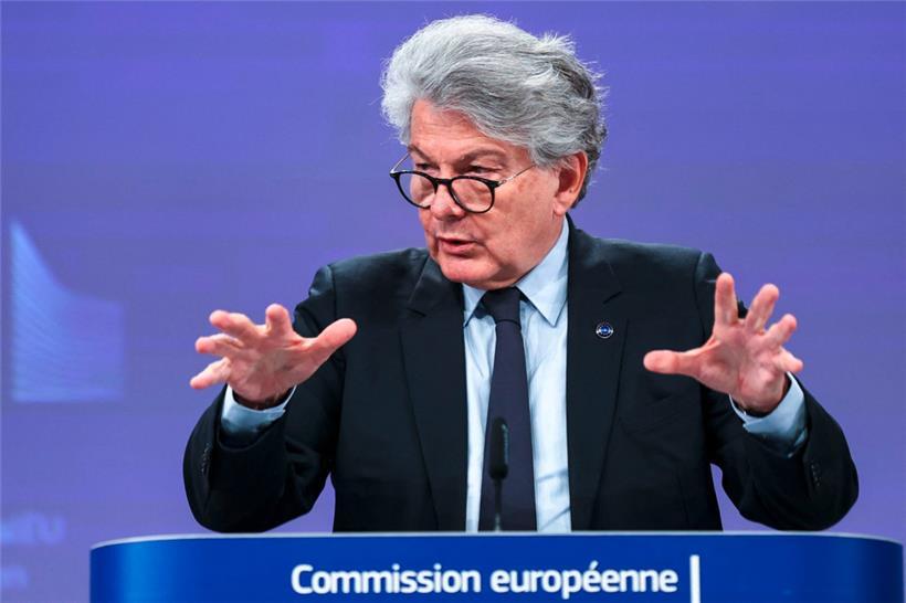 Binnenmarktkommissar Thierry Breton erklärte, der Plan käme etwa bei Naturkatastrophen oder Cyberattacken zur Anwendung
