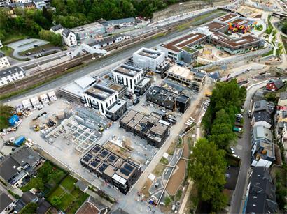 Blick auf das Viertel Q2 des Wohnungsbauprojekts „Wunne mat der Wooltz“