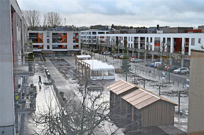Blick auf das neue Stadtzentrum mit einem breit gefächerten Einzelhandel