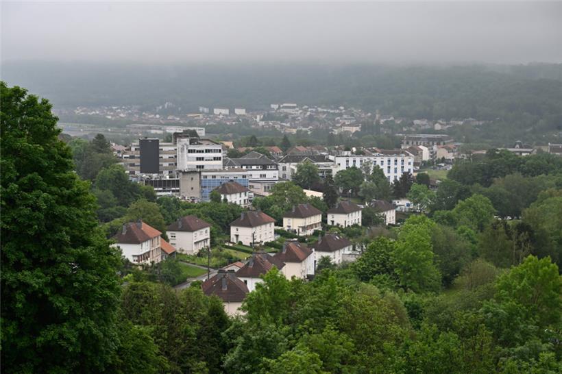 Blick auf die Gemeinde in dem dicht besiedelten Gebiet