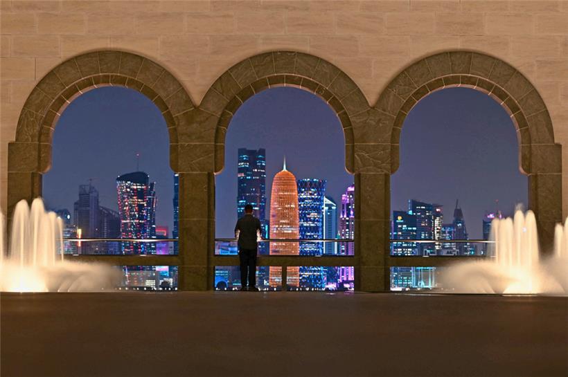 Blick auf die Skyline von Doha
