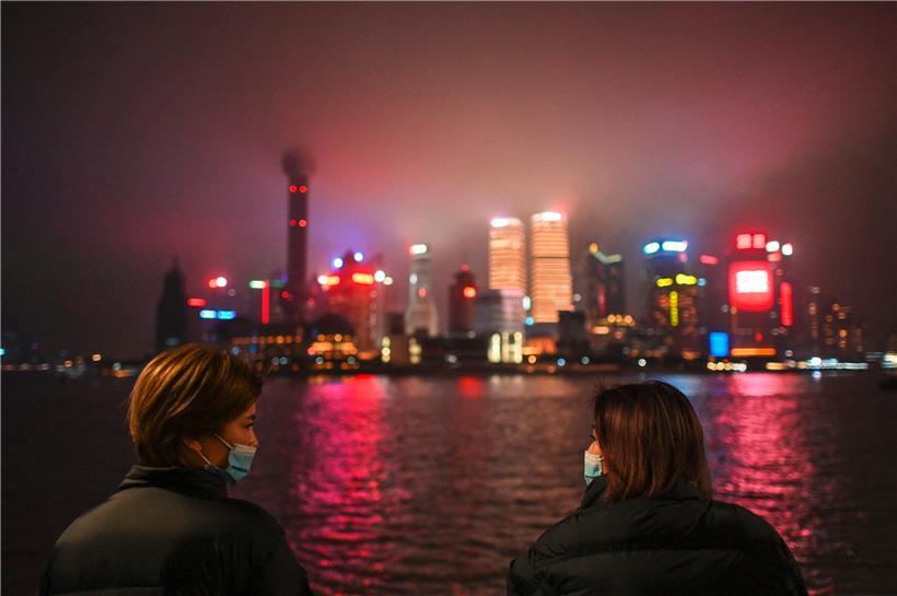 Blick auf die Skyline von Schanghai
