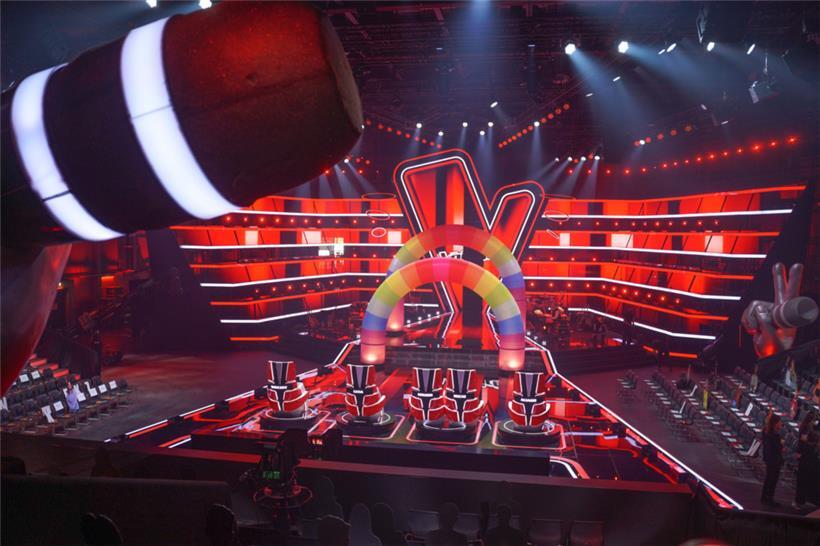 Blick ins Studio der deutschen Version der Castingshow „The Voice Kids“ 
