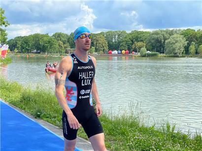 Bob Haller kurz vor dem Start des Triathlons in Krakau
