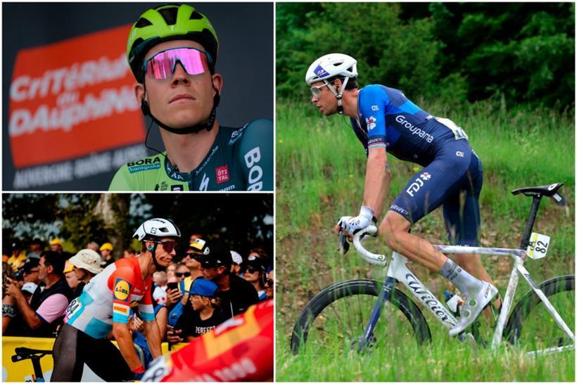 Bob Jungels (oben links), Alex Kirsch (unten links) und Kevin Geniets werden in diesem Jahr wohl an der Tour de France teilnehmen
