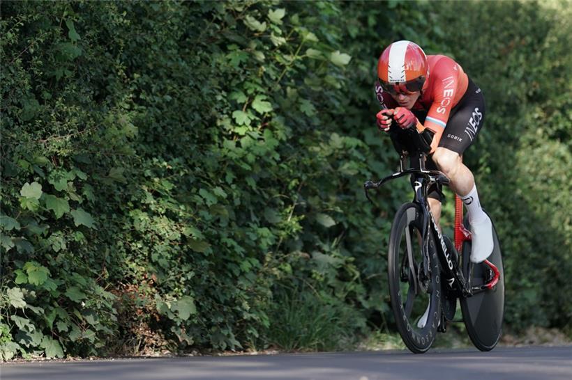 Bob Jungels war beim Zeitfahren der Landesmeisterschaften rund um Mertzig der schnellste Fahrer
