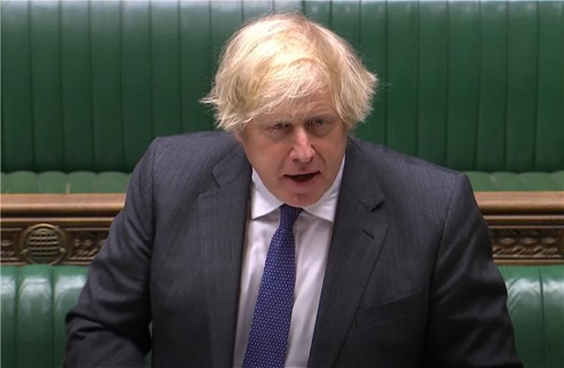 Boris Johnson, Premierminister von Großbritannien, spricht im britischen Unterhaus bei den „Prime Ministers Question“
