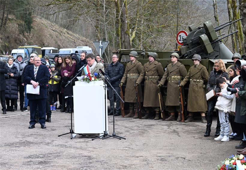 Bürgermeister François Weyrich bei der Zeremonie „Op der Plank“