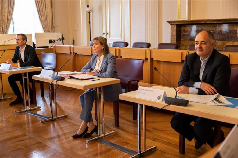 Bürgermeisterin Ldyie Polfer (DP) hat am Mittwoch die Energiesparmaßnahmen mit dem Schöfferat vorgestellt
