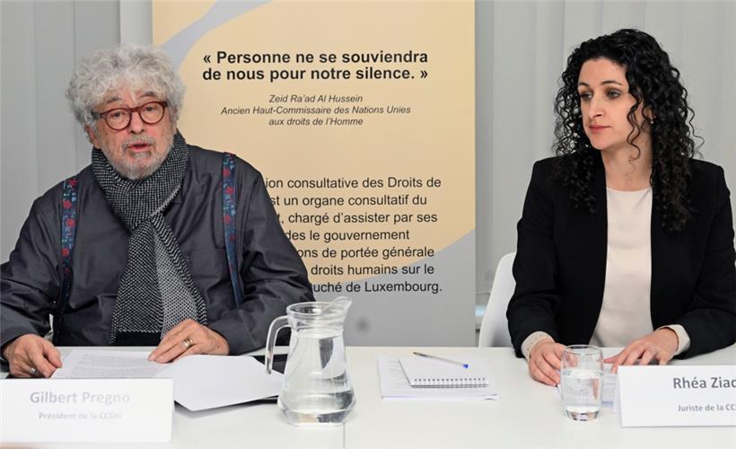 CCDH-Präsident Gilbert Pregno und CCDH-Juristin Rhéa Ziadé bemängeln einige Grundsätze in zwei von der Menschenrechtskommission begutachteten Verordnungen
