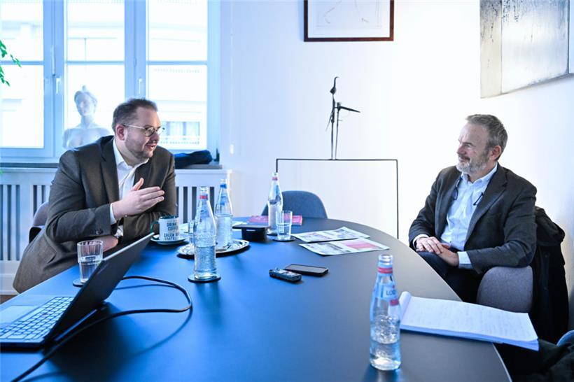CHEM-Präsident Christian Weis (l.) und CHEM-Generaldirektor René Metz am Dienstagnachmittag im Escher Rathaus
