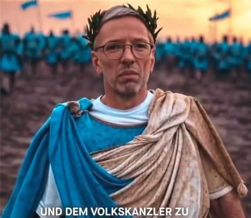 Cäsarische Ambitionen: Ein im Web kursierendes KI-Video karikiert Kickls Machthunger
